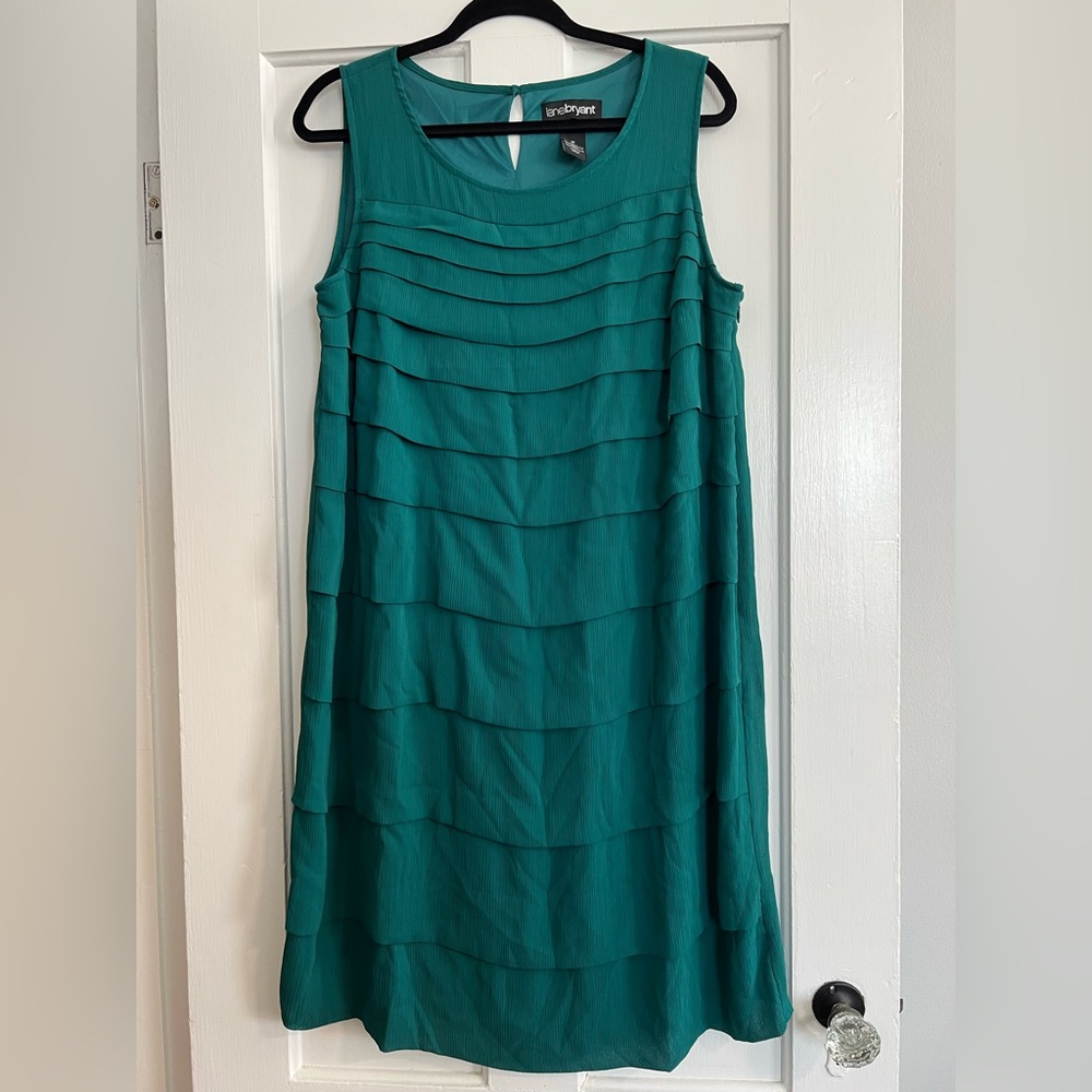 Lane Bryant Tiered Ruffled Dress Size 16 - Picture 2 of 7